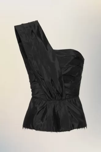 Asymmetrisches drapiertes Oberteil