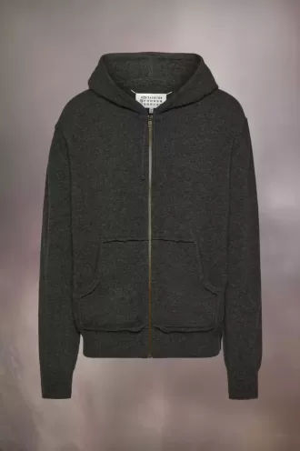 Kapuzenpullover aus Décortiqué-Kaschmirstrick