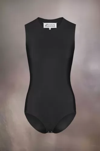 Ärmelloser Body aus technischem Jersey